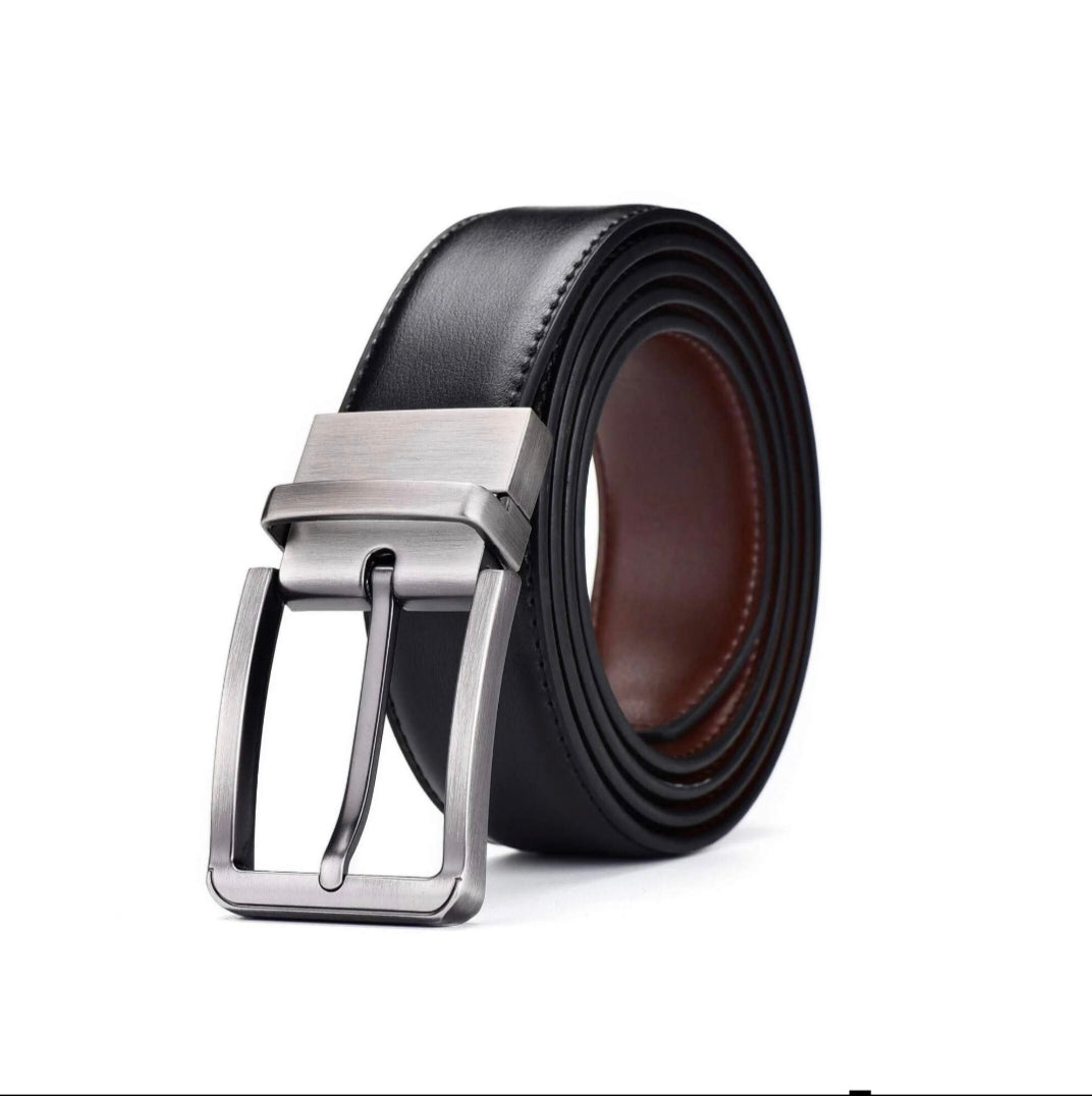 Reversible Black & Brown Leather Belt