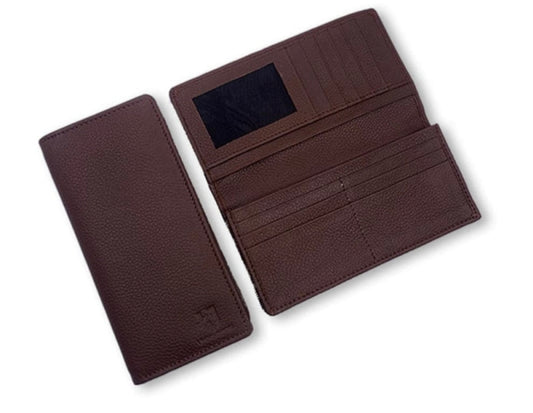 Brown Leather Long (Checkbook) Wallet