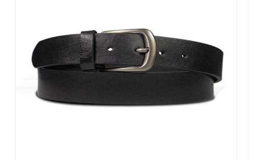 Soft Leather Belt with Antique Rounded Buckle