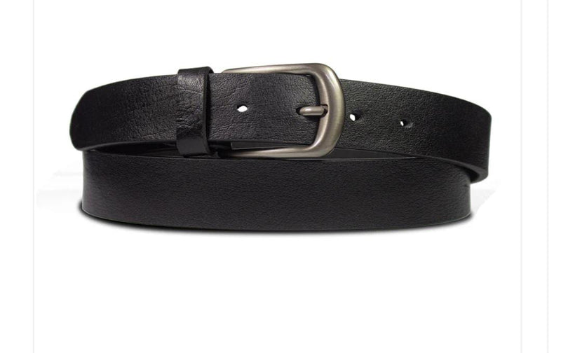 Soft Leather Belt with Antique Rounded Buckle