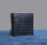 Buraq Leathers Croc-Embossed Genuine Leather Bifold Wallet view 2