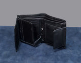 Buraq Leathers Trifold Leather Wallet with Zip Coin Pocket view 2
