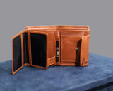 Buraq Leathers Trifold Leather Wallet with Zip Coin Pocket view 3